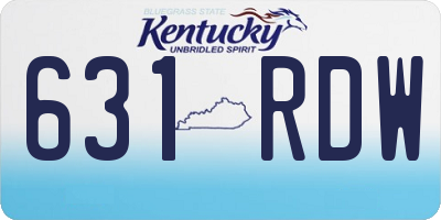 KY license plate 631RDW