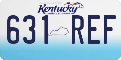 KY license plate 631REF