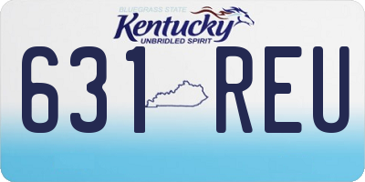 KY license plate 631REU