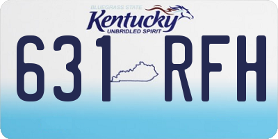 KY license plate 631RFH