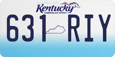 KY license plate 631RIY