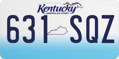 KY license plate 631SQZ