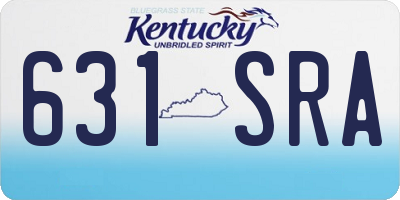 KY license plate 631SRA