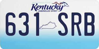 KY license plate 631SRB