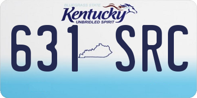 KY license plate 631SRC