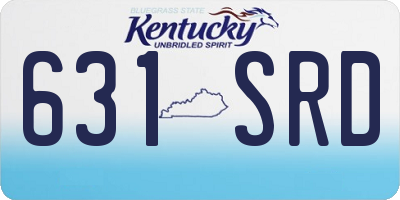 KY license plate 631SRD