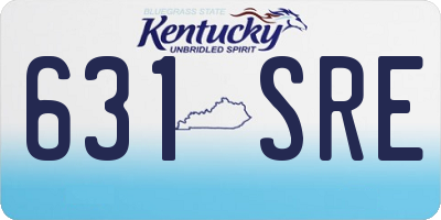 KY license plate 631SRE