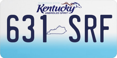KY license plate 631SRF