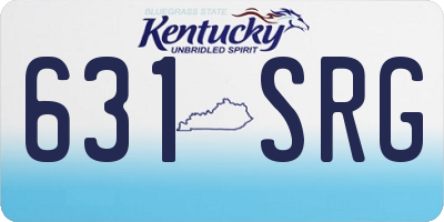 KY license plate 631SRG