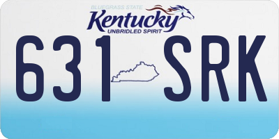 KY license plate 631SRK