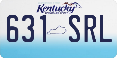 KY license plate 631SRL
