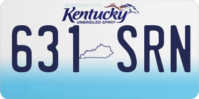 KY license plate 631SRN
