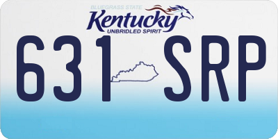 KY license plate 631SRP