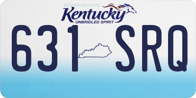 KY license plate 631SRQ