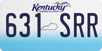 KY license plate 631SRR