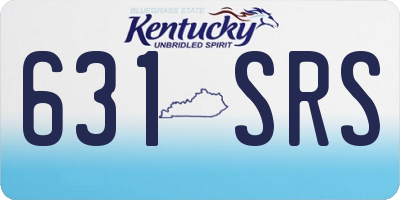 KY license plate 631SRS