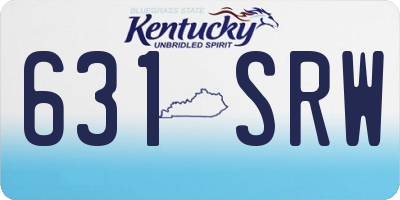 KY license plate 631SRW