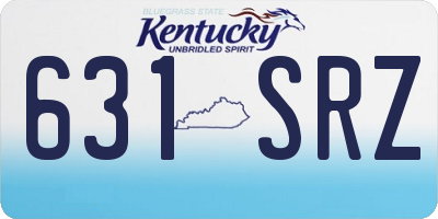 KY license plate 631SRZ