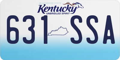 KY license plate 631SSA