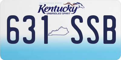 KY license plate 631SSB