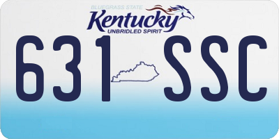 KY license plate 631SSC