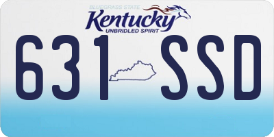 KY license plate 631SSD