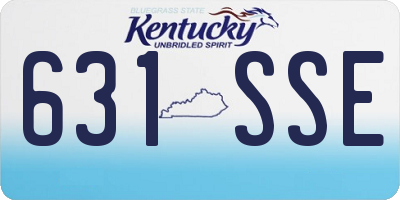KY license plate 631SSE