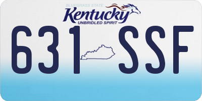 KY license plate 631SSF