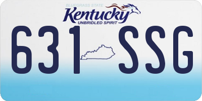 KY license plate 631SSG