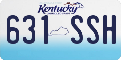 KY license plate 631SSH