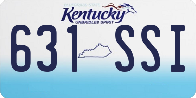 KY license plate 631SSI