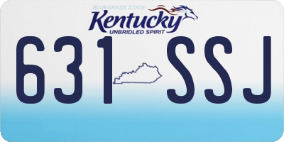 KY license plate 631SSJ