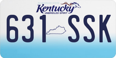 KY license plate 631SSK
