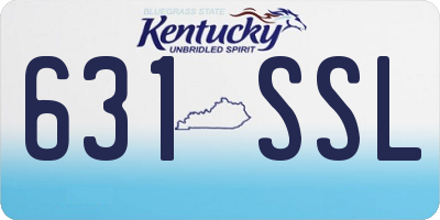 KY license plate 631SSL