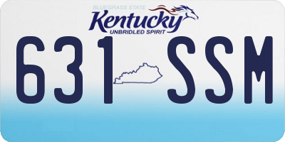 KY license plate 631SSM
