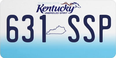 KY license plate 631SSP