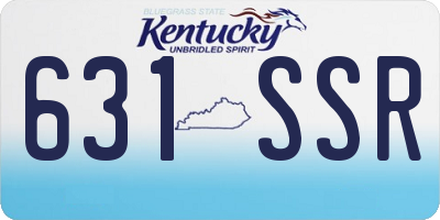 KY license plate 631SSR