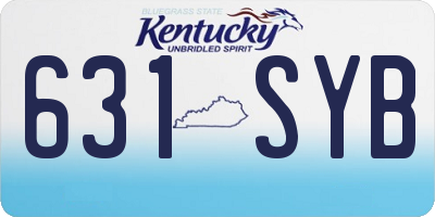 KY license plate 631SYB