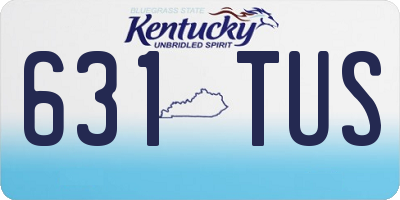 KY license plate 631TUS