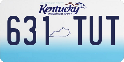 KY license plate 631TUT