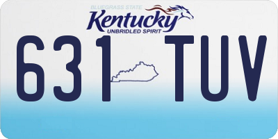 KY license plate 631TUV