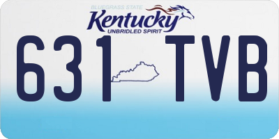 KY license plate 631TVB