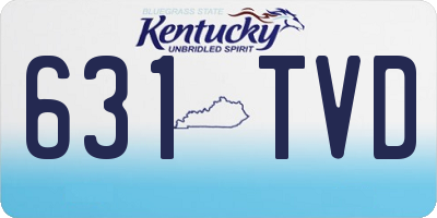 KY license plate 631TVD