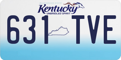 KY license plate 631TVE