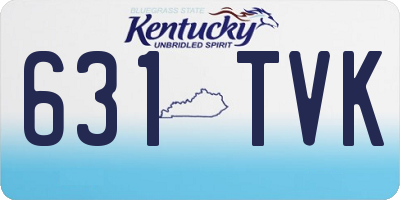 KY license plate 631TVK