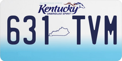 KY license plate 631TVM