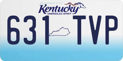 KY license plate 631TVP