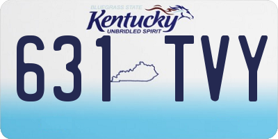 KY license plate 631TVY