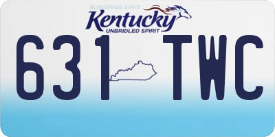 KY license plate 631TWC