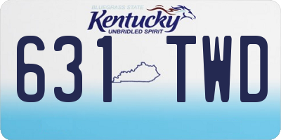 KY license plate 631TWD